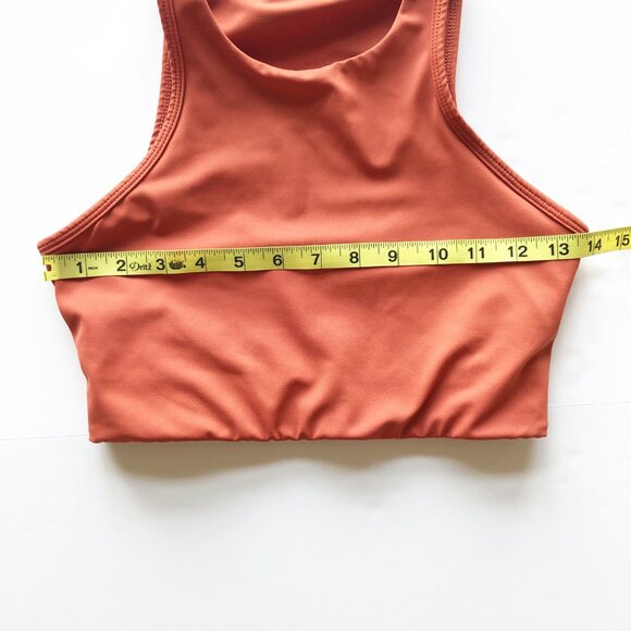 ALLFENIX Burnt Orange Crop Top Sports Bra Tank Womens Small - Picture 6 of 7